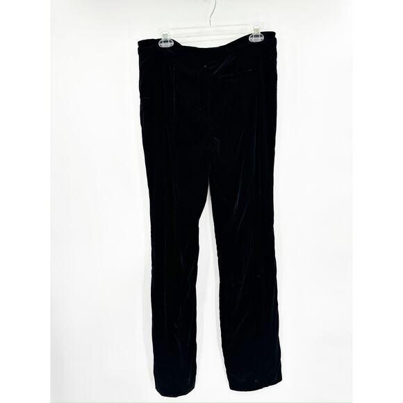 Staud Tosca Straight Leg Black Velvet Pants Size 10 - Picture 5 of 5